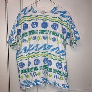 VINTAGE BLUE GREEN T SHIRT